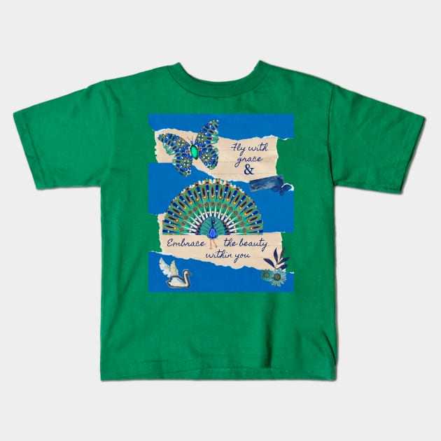 Natural Mosaic Kids T-Shirt by SalxSal